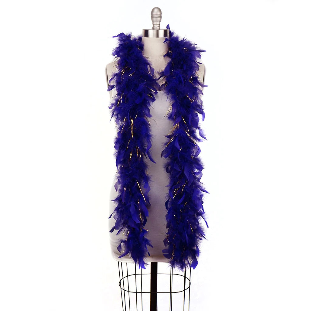 2 Yards - Purple Heavy Weight Chandelle Feather Boa