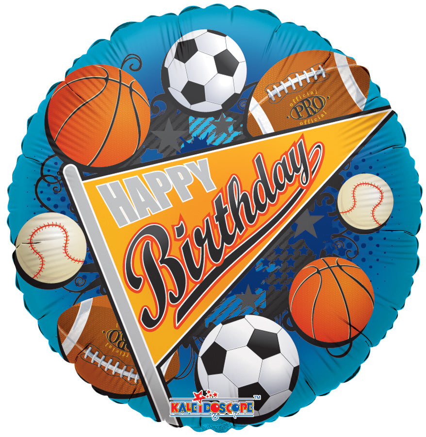 18 Birthday Sports Pennant Foil Balloon Buy 5 Or More Save 20