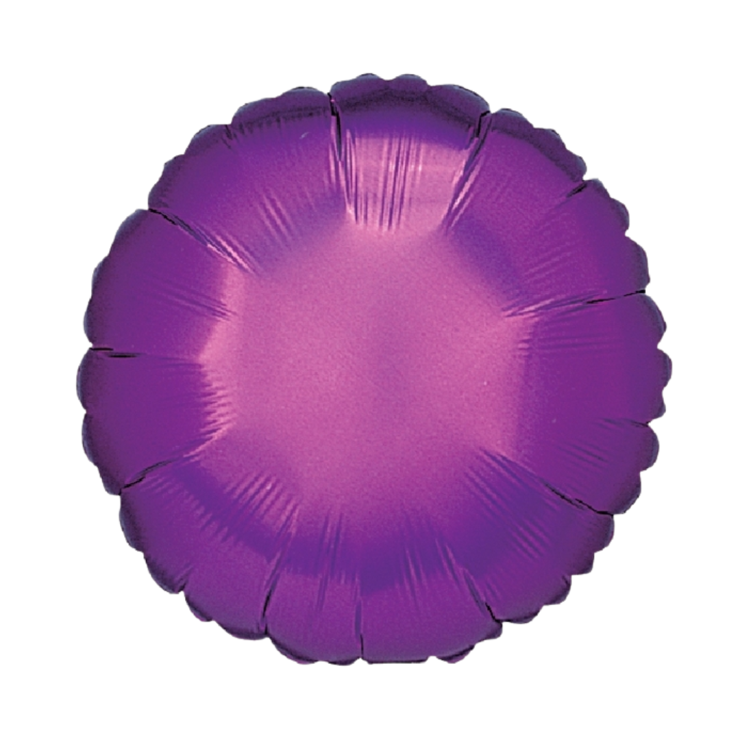 18" Betallic Purple Round Foil Balloon | Buy 5 Or More Save 20%