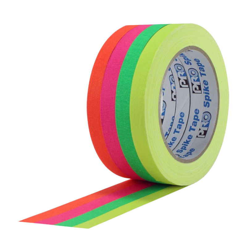 1" Pro® Pocket Spike Stack Fluorescent Tape - 1 Inch Wide x 20 Yards Long | 4 RollS