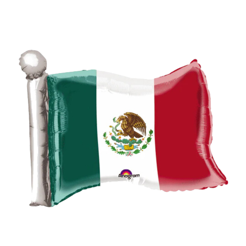 14" Anagram Mexican Flag Foil Airfill Balloon | Buy 5 Or More Save 20%