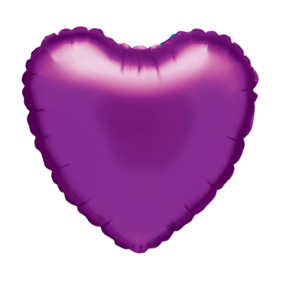 18" Betallic Purple Heart Foil Balloon | Buy 5 Or More Save 20%