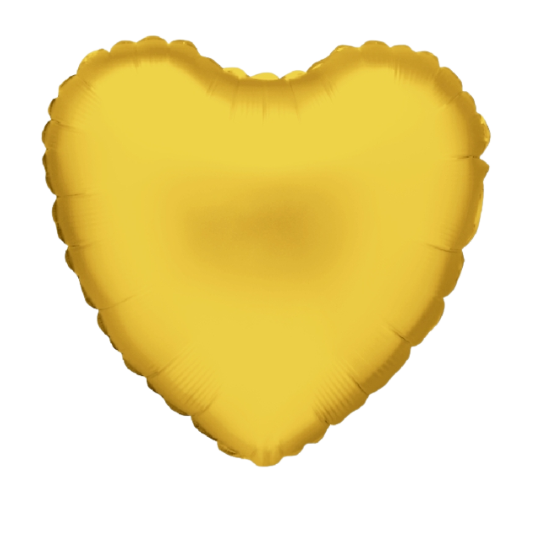 18" Betallic Gold Heart Foil Balloon | Buy 5 Or More Save 20%