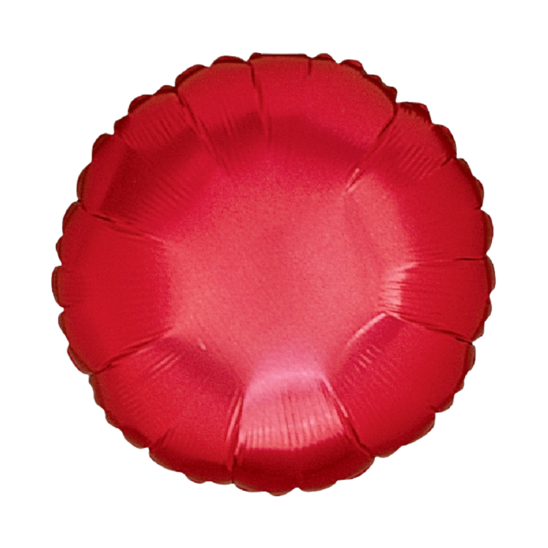 18" Betallic Red Round Foil Balloon | Buy 5 Or More Save 20%