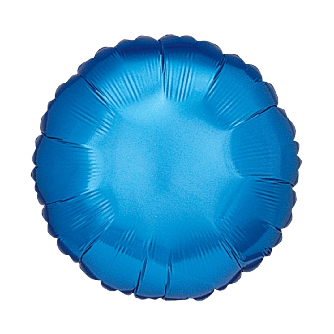 18" Betallic Blue Round Foil Balloon | Buy 5 Or More Save 20%