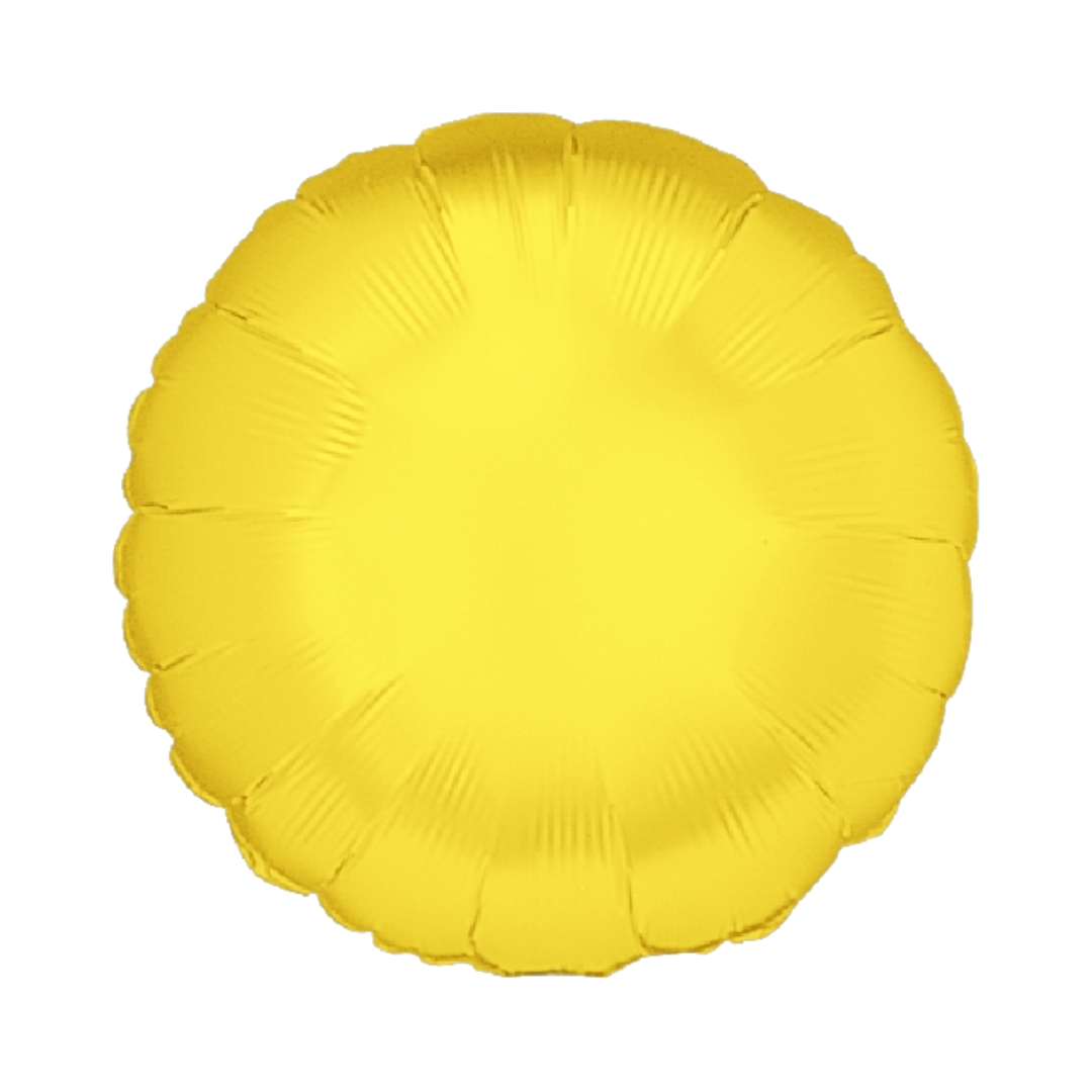 18" Betallic Yellow Round Foil Balloon | Buy 5 Or More Save 20%