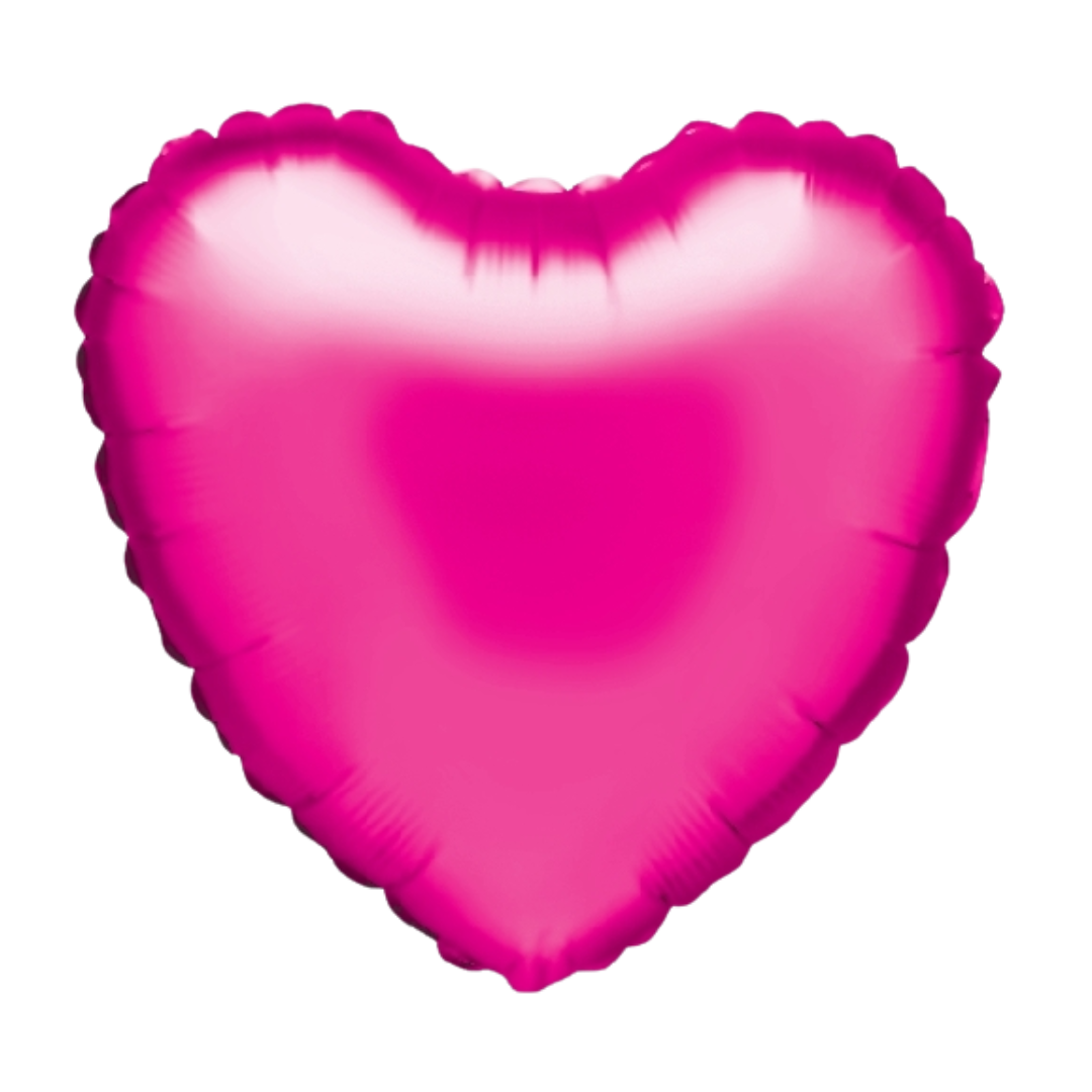 18" Betallic Magenta Heart Foil Balloon | Buy 5 Or More Save 20%