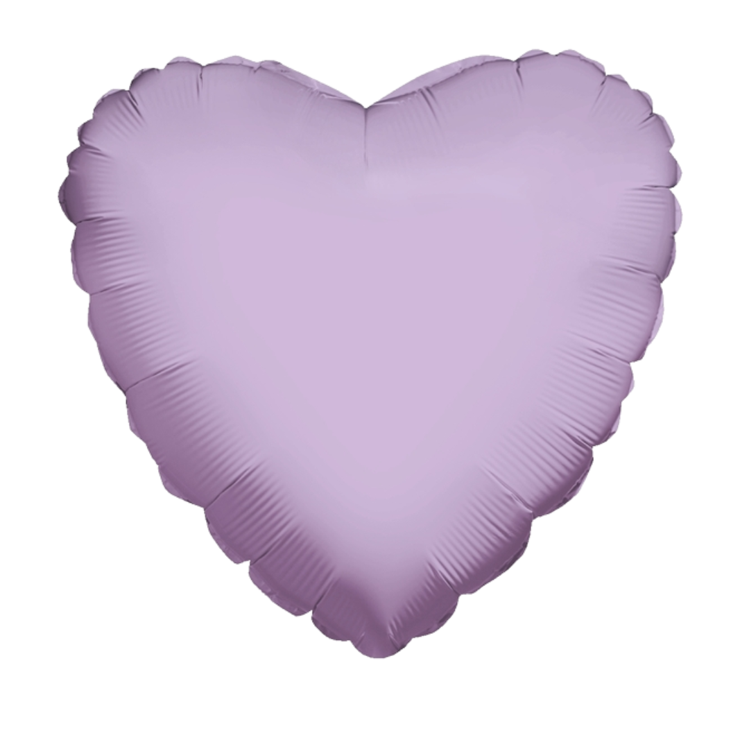 18" Betallic Pastel Lavender Heart Foil Balloon | Buy 5 Or More Save 20%