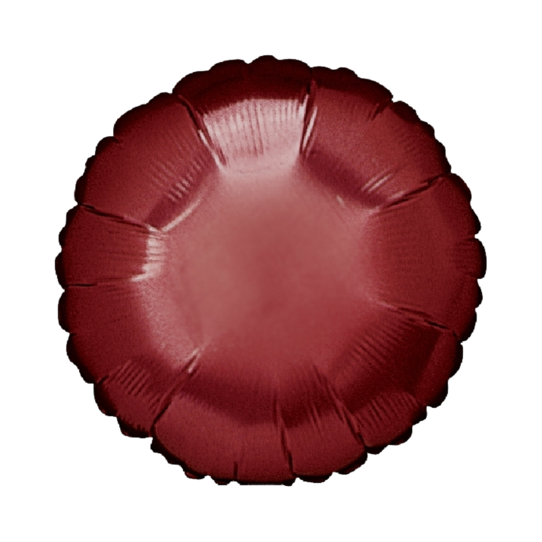 18" Betallic Maroon Round Foil Balloon | Buy 5 Or More Save 20%