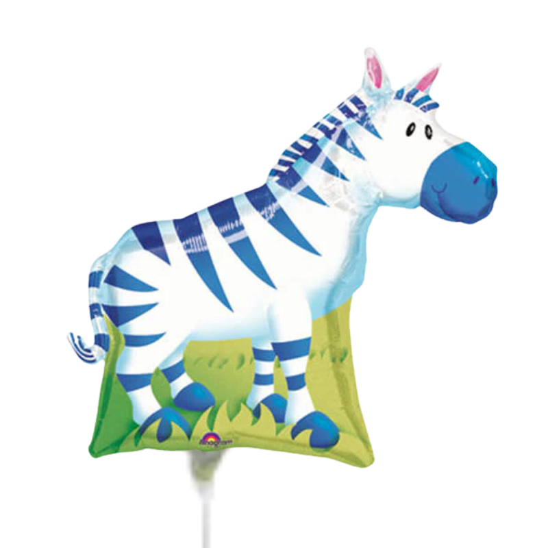 14" Anagram Jungle Party Zebra Airfill Foil Balloon | Buy 5 Or More Save 20%