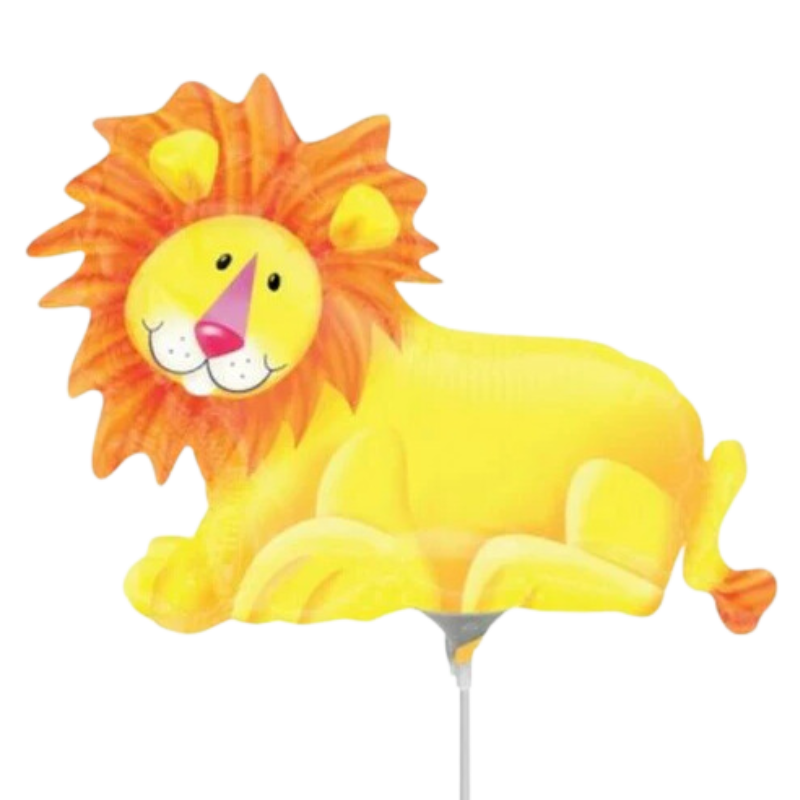 Globo de aluminio con relleno de aire de 14" Jungle Party Lion | Compre 5 o más y ahorre un 20 %