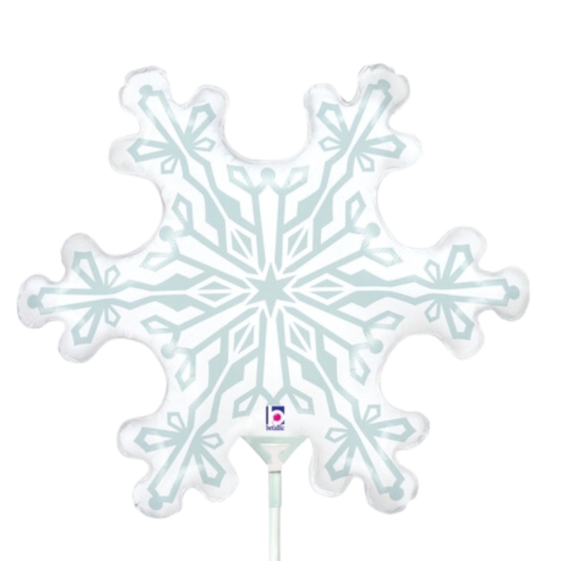 14" Betallic Mini Snowflake Foil Airfill Balloon (P23) | Buy 5 Or More Save 20%