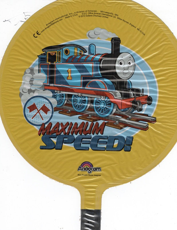 9" Anagram Thomas the Train Engine Airfill Foil Balloon | Buy 5 Or More Save 20%