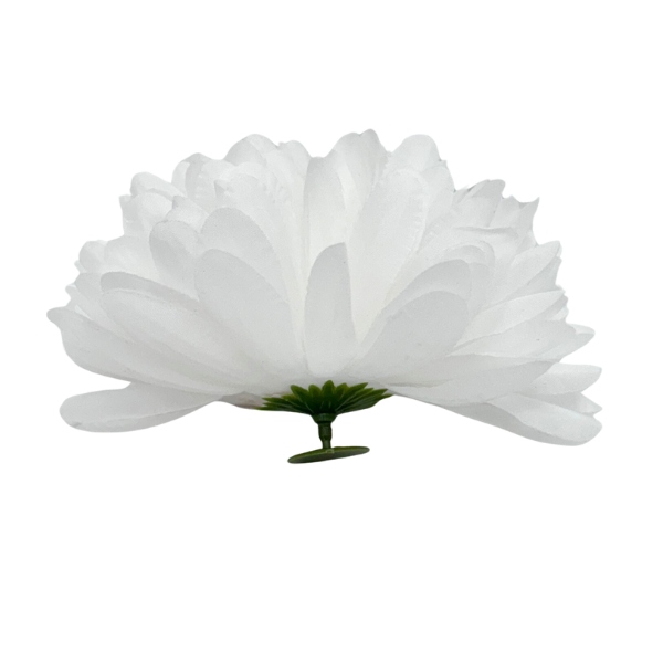 5 1/2" White Artificial Silk Mum  - 11 Layers | 1 Count