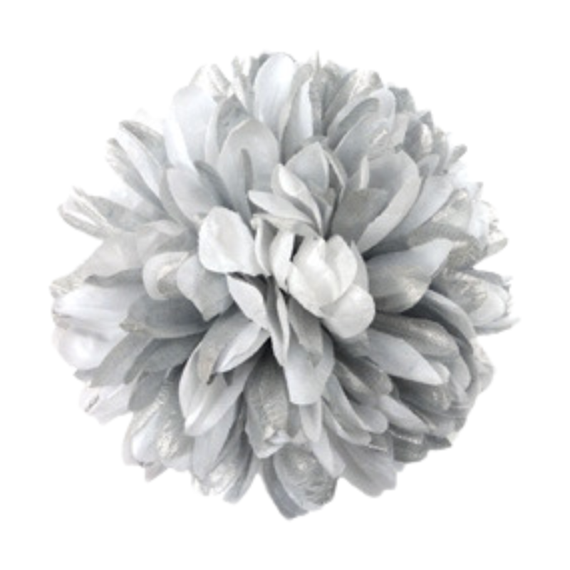 6 1/2" Lame' 2 Color Artificial Silk Mum - 15 Layers | 1 Count