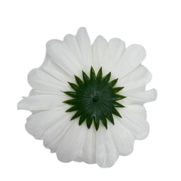 8 1/2" White Artificial Silk Mum - 21 Layer | 1 Count