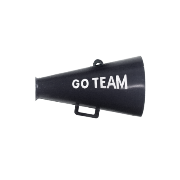 1.5" Go Team Megaphone | 3 Count