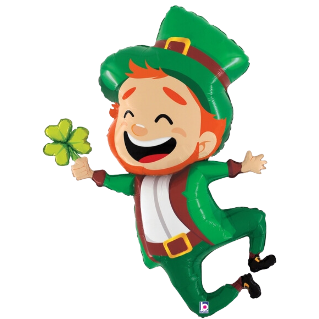 39" Betallic Jumping Leprechaun St. Patrick's Day Foil Balloon (P28)