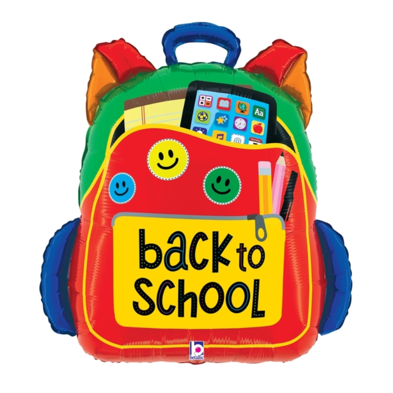 25" Betallic Back To School Backpack Foil Balloon