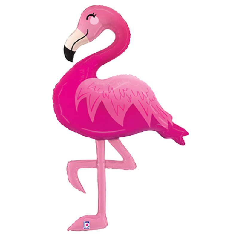 44" Betallic Pink Flamingo Foil Balloon