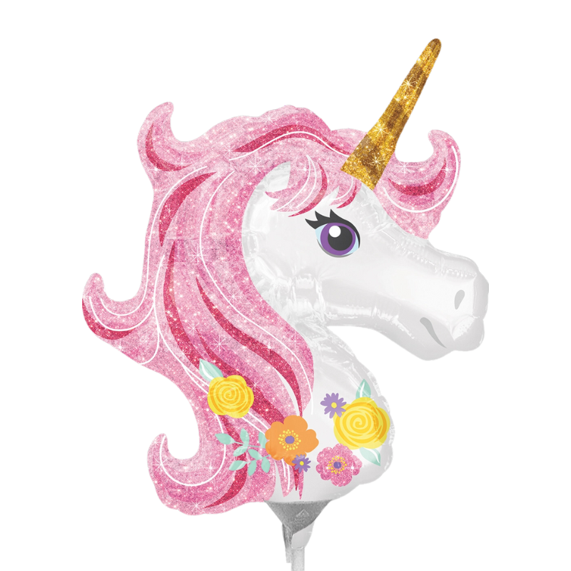 Miniglobo de papel de aluminio Magical Unicorn de 14" | Compre 5 o más y ahorre un 20 %