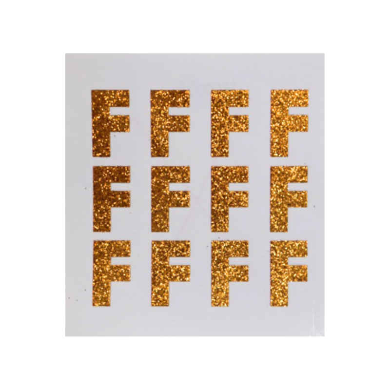 1.5" Orange Glitter Letter Stickers | Single Sheets