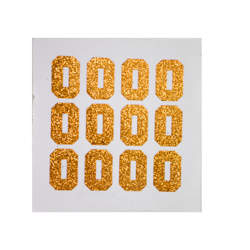 1.5" Orange Glitter Letter Stickers | Single Sheets