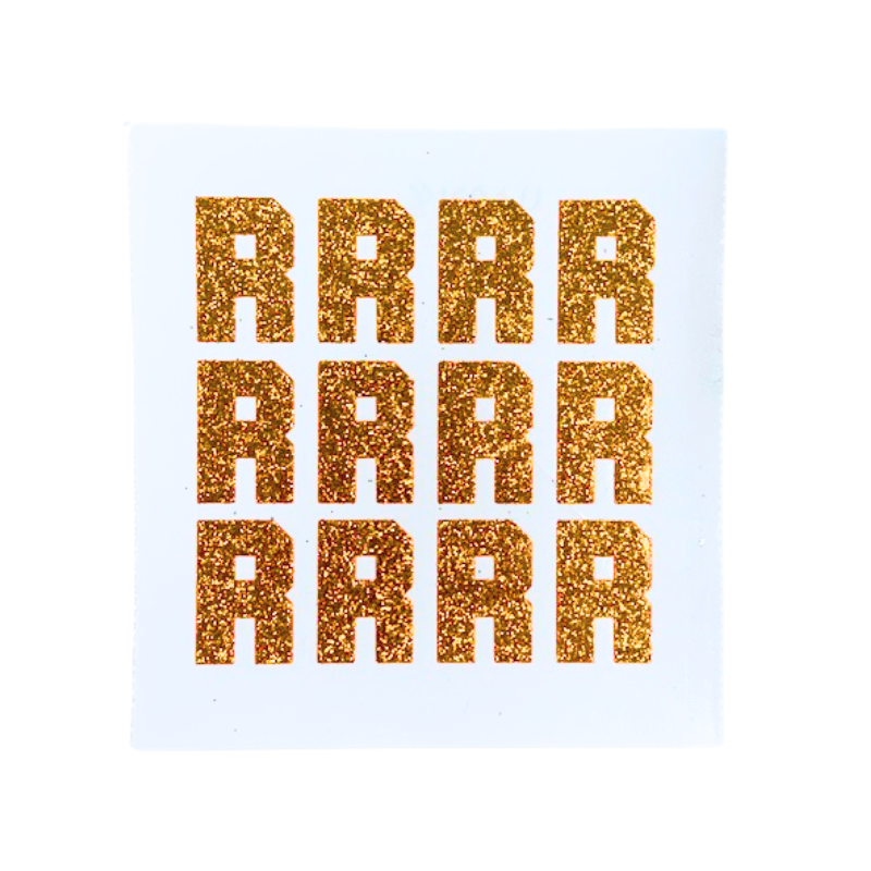 1.5" Orange Glitter Letter Stickers | Single Sheets