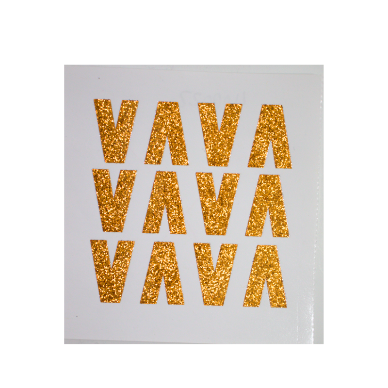 1.5" Orange Glitter Letter Stickers | Single Sheets