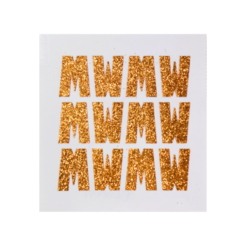 1.5" Orange Glitter Letter Stickers | Single Sheets