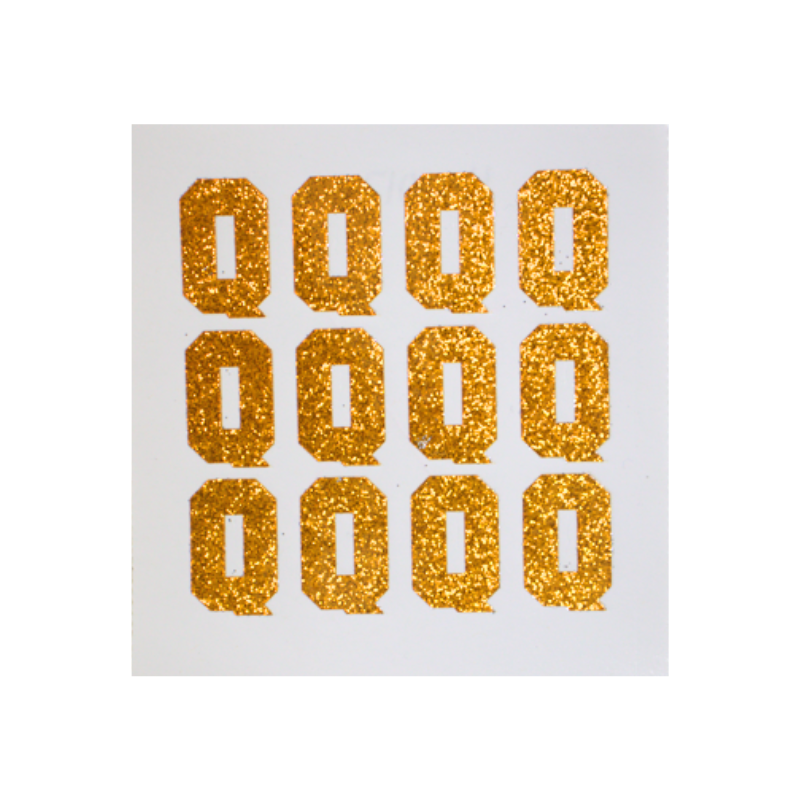 1.5" Orange Glitter Letter Stickers | Single Sheets