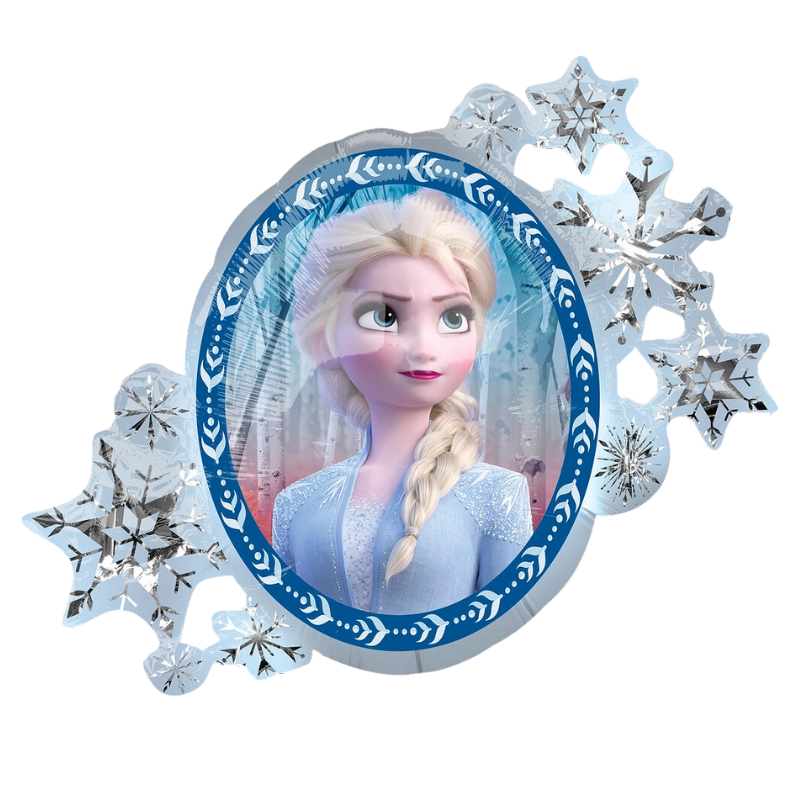 Globo de papel de aluminio con forma de 2 caras de Frozen 2 de 30"