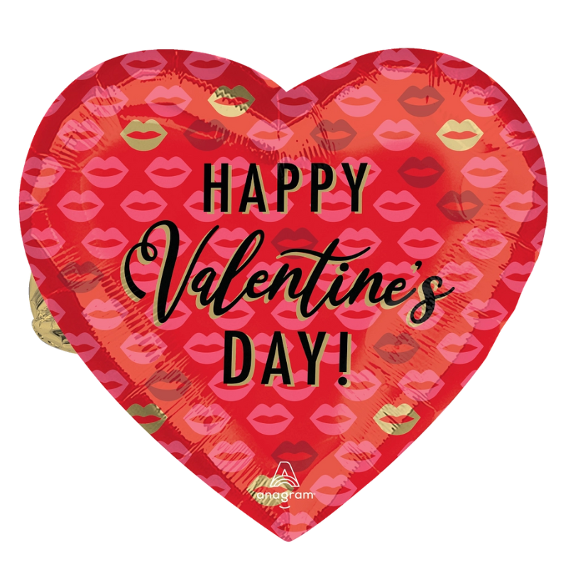 28" Anagram Valentine Kissy Lips Multi Foil Balloon (P18)