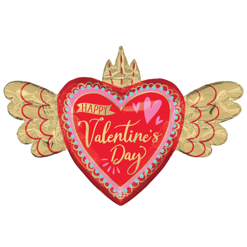 37" Anagram Artistic Affection HVD Wings Super Shape Foil Balloon (P18)