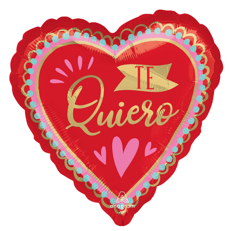 28" Anagram Te Quiero Artistic Affection Super Shape Foil Balloon