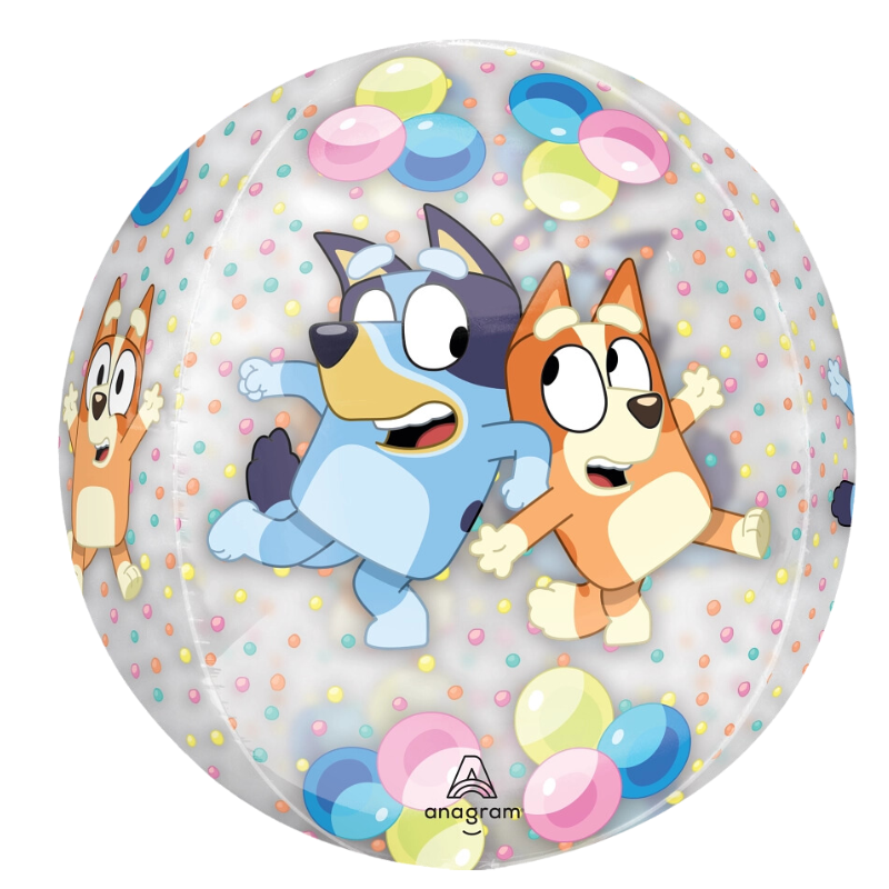 15" Anagram Bluey & Bingo Orbz - Globe Shape | 1 Count