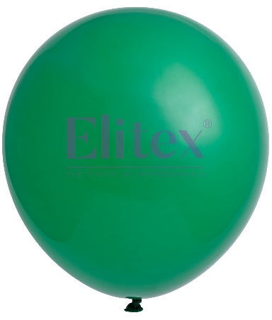 24" Elitex Emerald Green Standard Round Latex Balloons | 5 Count