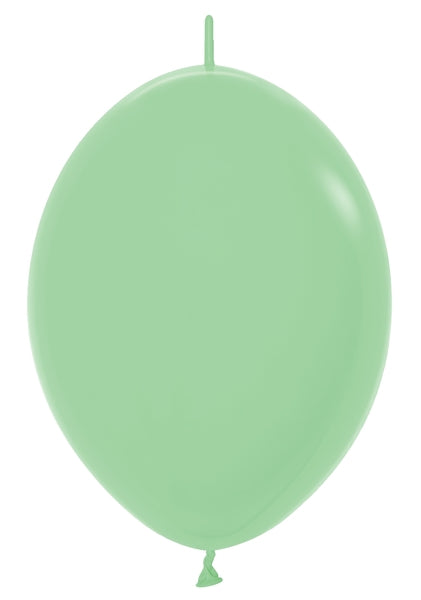 6" Sempertex Deluxe Mint Green Link-O-Loon Latex Balloons (Discontinued) | 50 Count