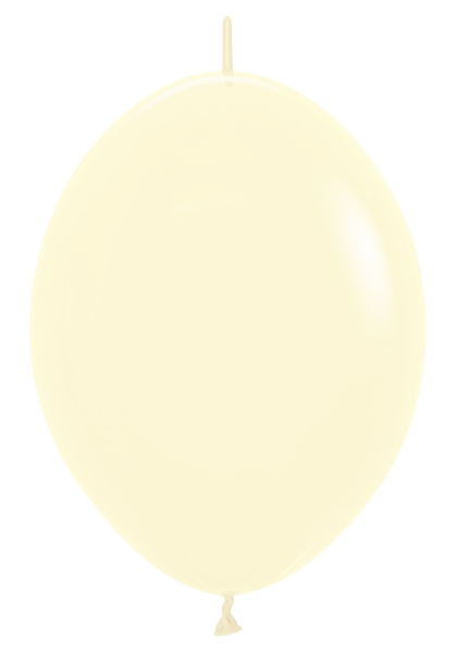 6" Sempertex Pastel Matte Yellow Link-O-Loon Latex Balloons | 50 Count