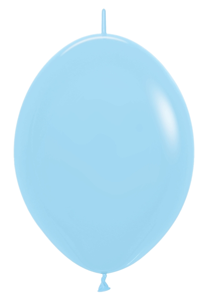 6" Sempertex Pastel Matte Blue Link-O-Loon Latex Balloons | 50 Count