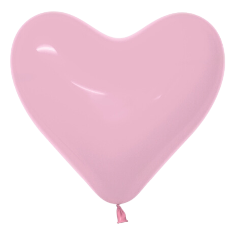 6" Sempertex Fashion Bubble Gum Pink Heart Latex Balloons | 100 Count