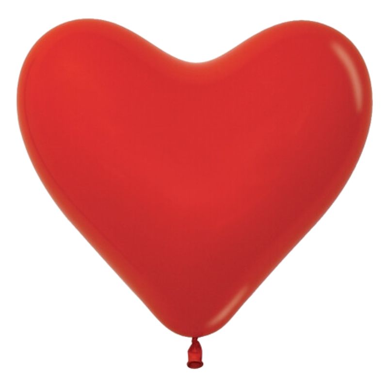 6" Sempertex Fashion Red Heart Latex Balloons | 100 Count