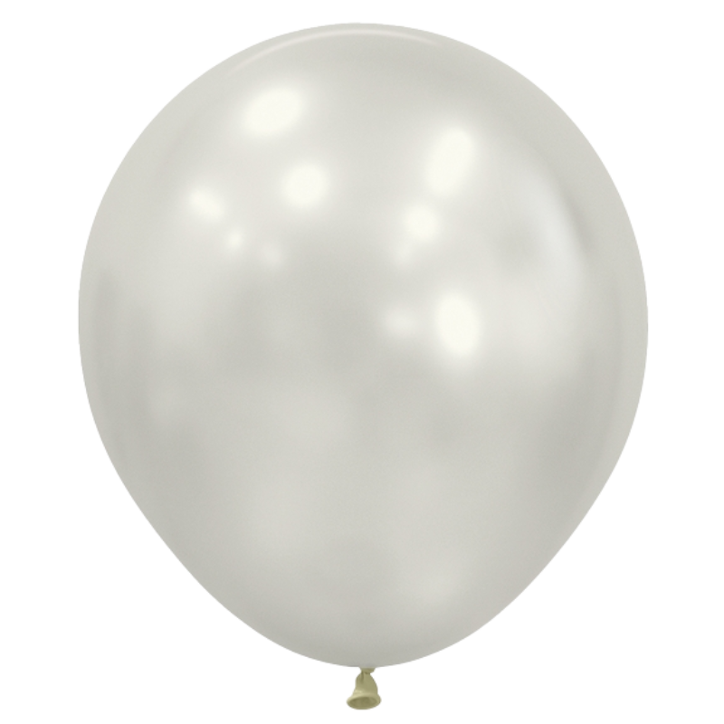 18" Sempertex Silk Oyster White Pearl Latex Balloons | 25 Count