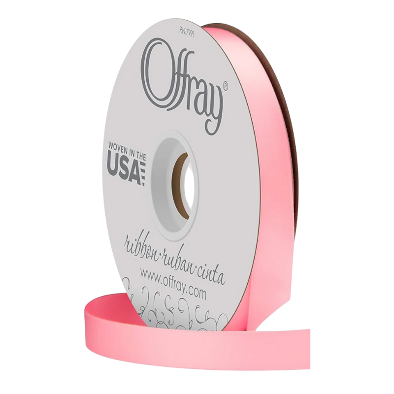 #3 Offray Single Face Satin Ribbon - 5/8" Wide, 100 Yards Long | 1 Spool