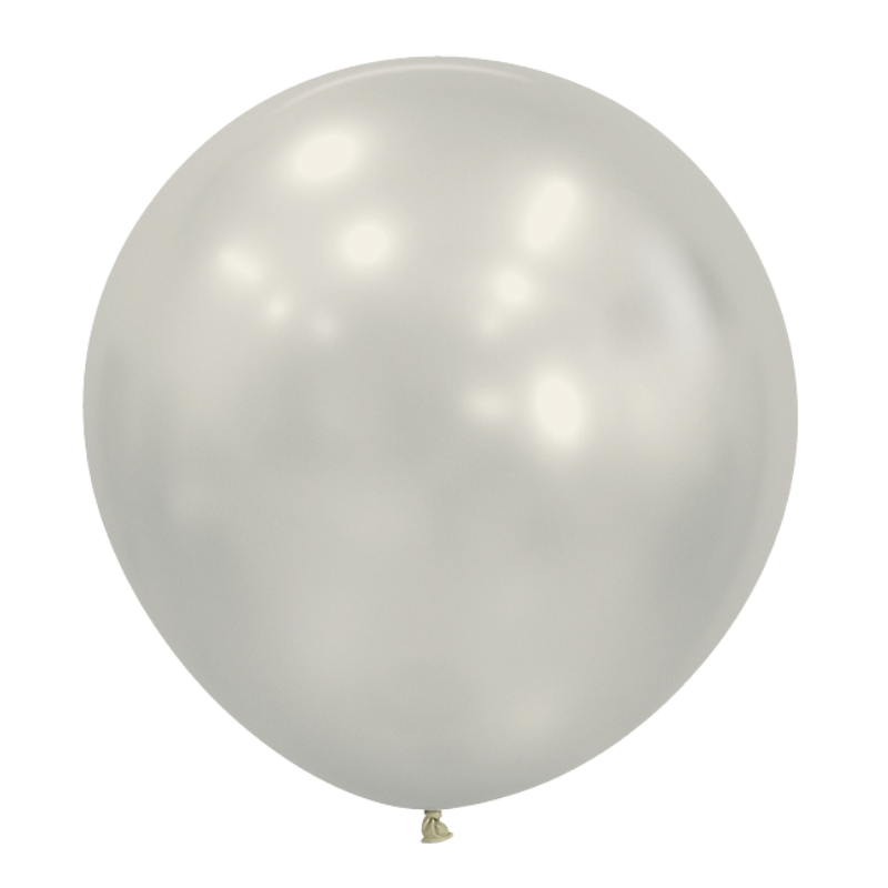 24" Sempertex Silk Oyster White Pearl Latex Balloons | 10 Count