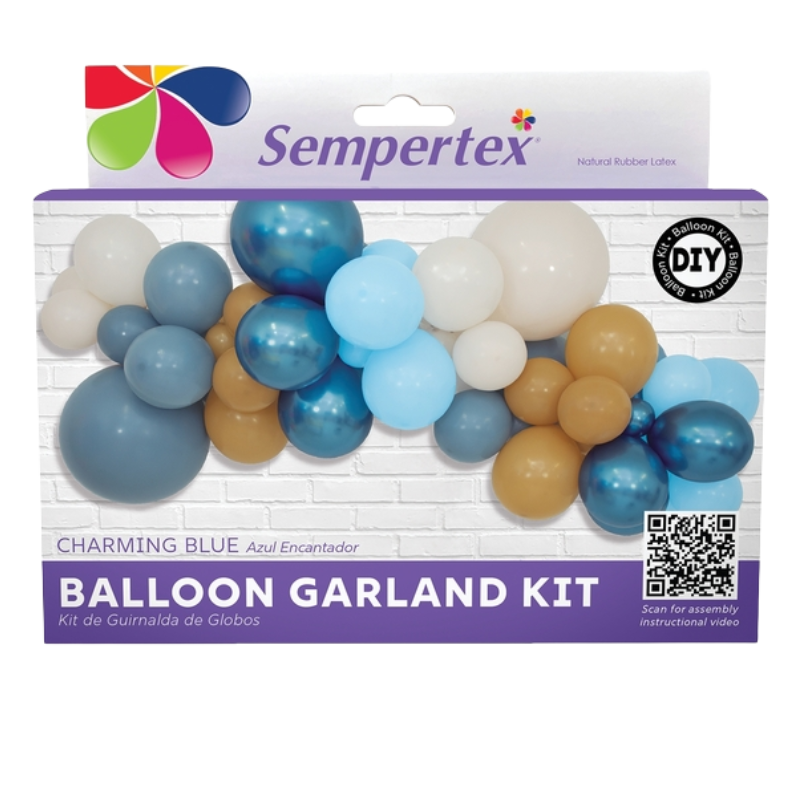 8' Sempertex Charming Blue Balloon Garland Kit | 1 Kit