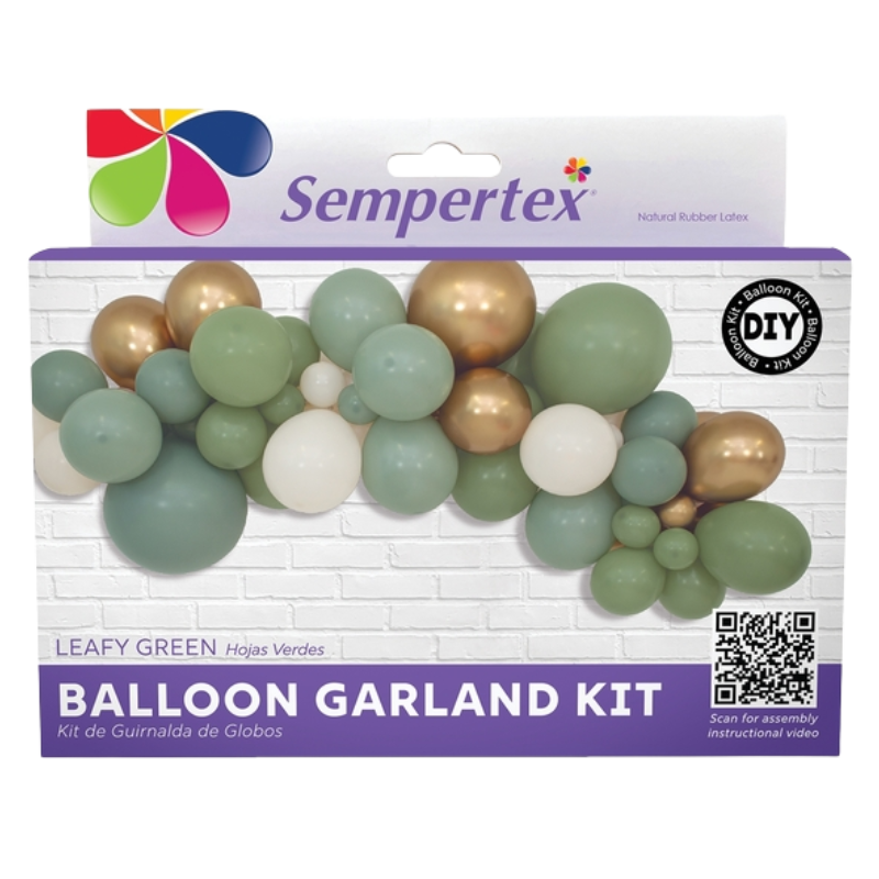 8' Sempertex Leafy Green Balloon Garland Kit | 1 Kit