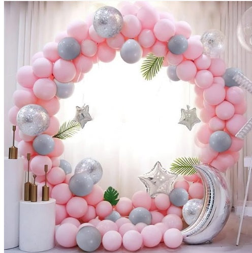 Aluminum Circle Balloon Frame With Base | 1 Count - 3 Sizes Available