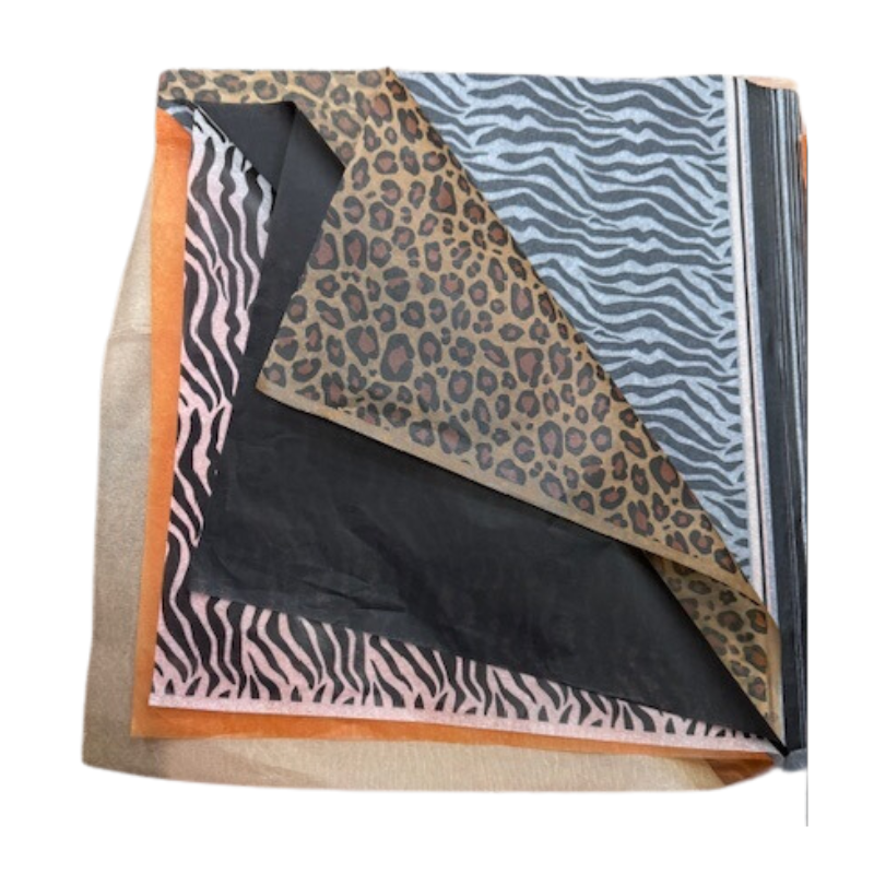 Wild Side  Animal Print Wax Tissue Paper - 24" x 36" | 10 Sheets