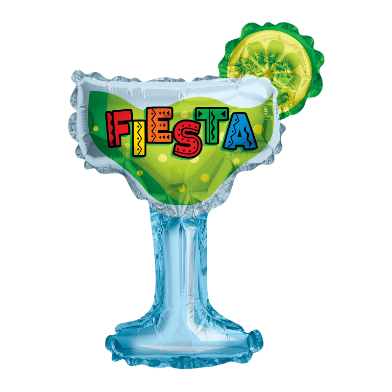 9" Fiesta Margarita Airfill Foil Balloon (P6) | Buy 5 Or More Save 20%